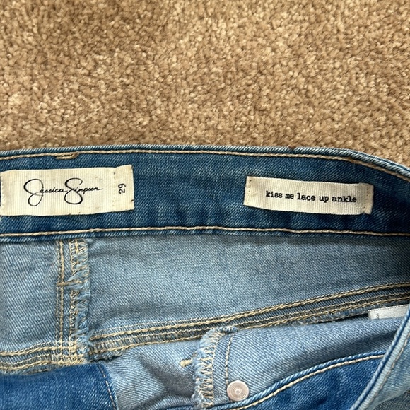 Jessica Simpson Kiss Me Lace Up Ankle Jeans - Picture 12 of 13